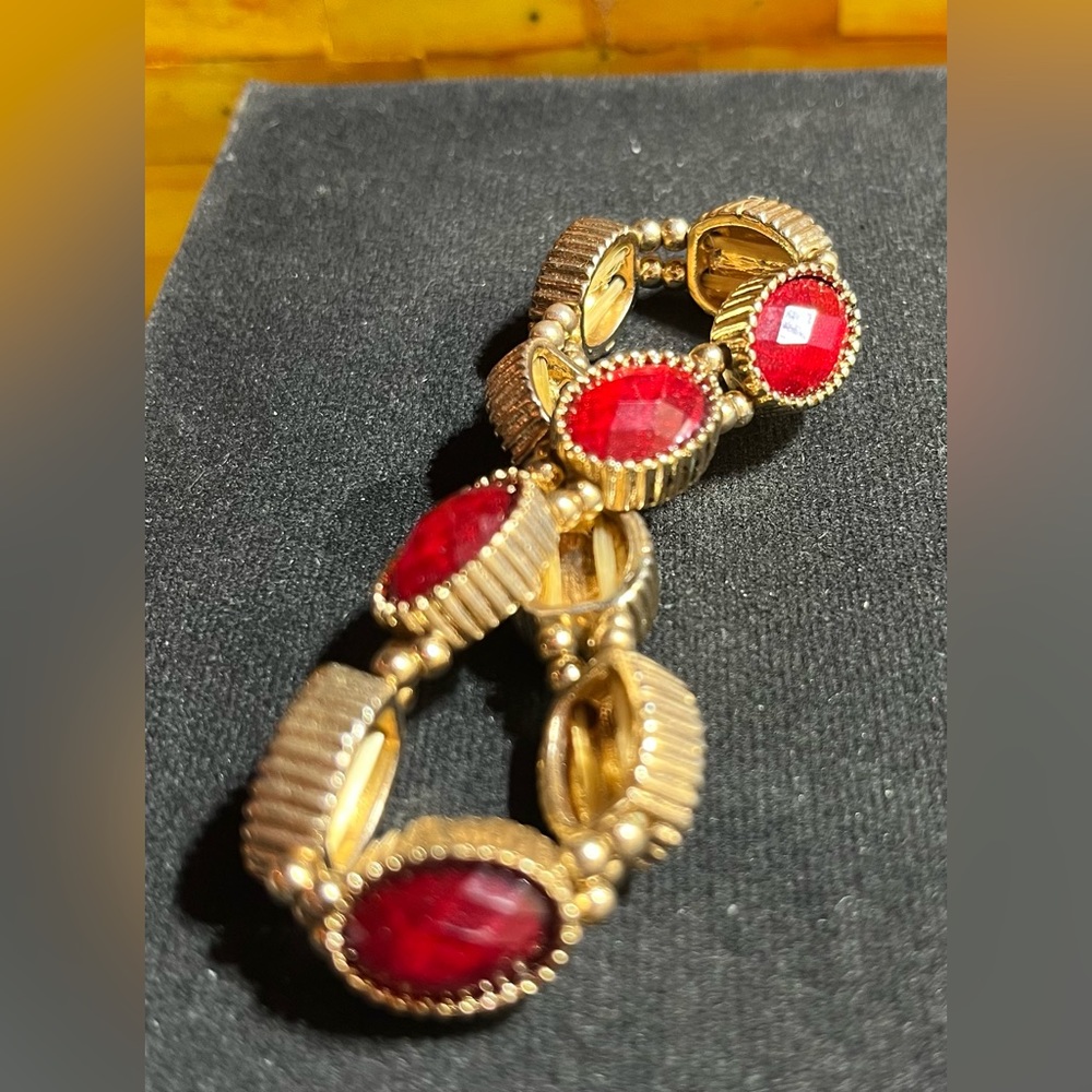 Ruby and gold bracelet